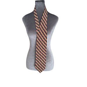 Giorgio Armani Cravatte Geometric Checkered Silk Tie Made In Italy